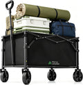 Folding Wagon Cart with Wheels, 220LBS Utility Heavy Duty Wagons Carts