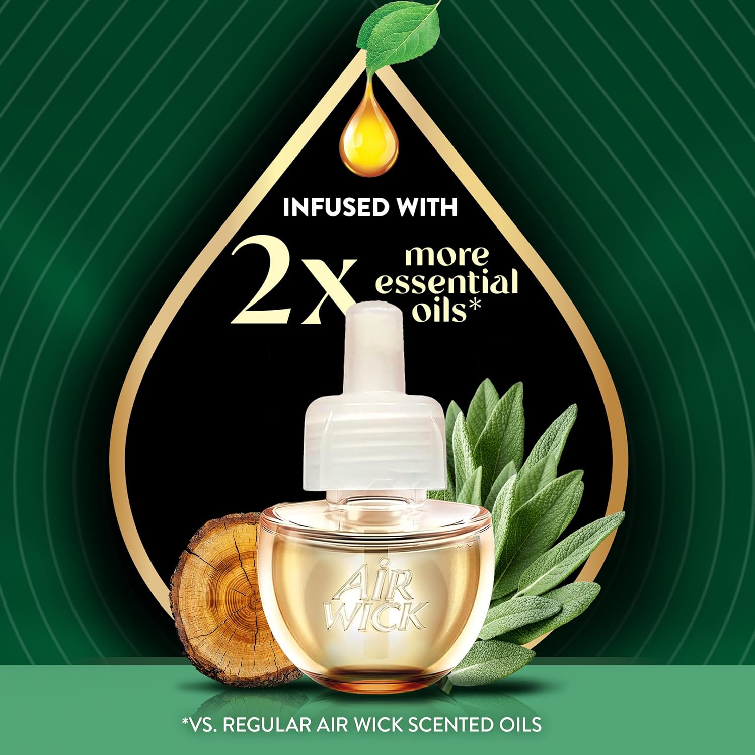 Air Wick Vibrant Plug In Scented Oil Refill, Infused with Essential Oils