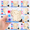 Bafeil 24 Set Axolotl Party Favors, DIY Wooden Painting Axolotl Craft Kit