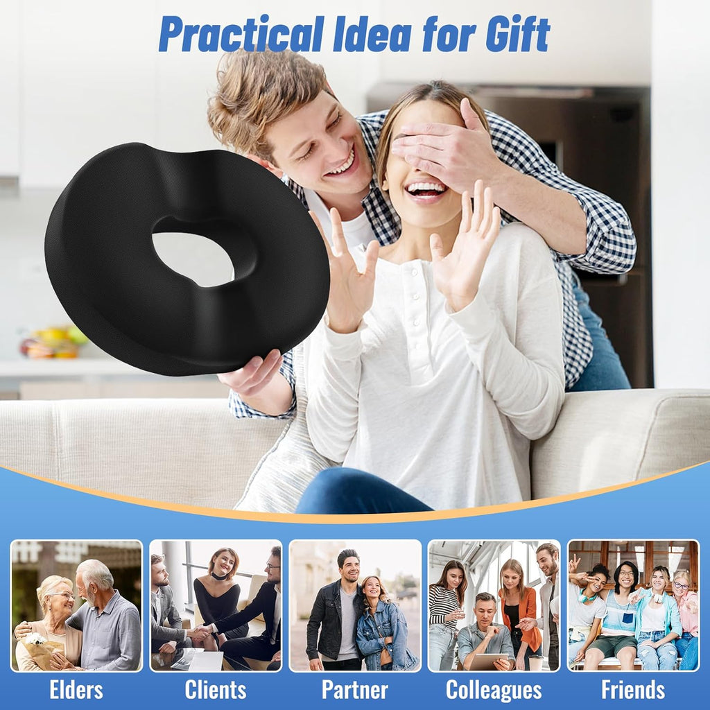 Donut Pillow Seat Cushion Chair Pad for Tailbone Pain Relief and Hemorrhoids