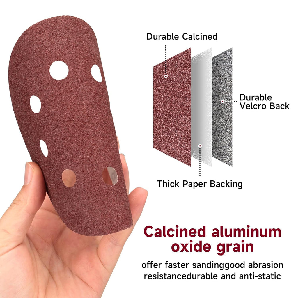165 PCS 5 Inch Sanding Discs,Round Hook and Loop Sandpaper for Random Orbital