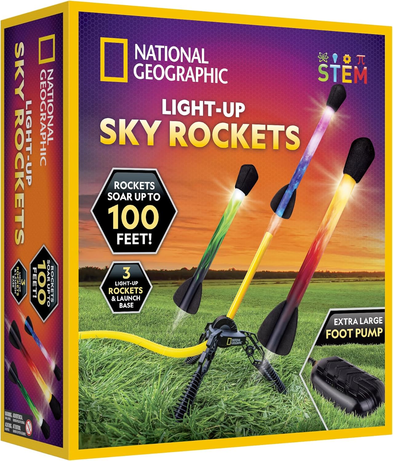 NATIONAL GEOGRAPHIC Air Rocket Toy ‰ÛÒ Ultimate LED Rocket Launcher for Kids