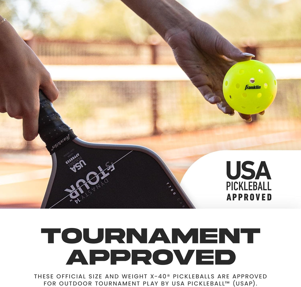Franklin Sports X-40 Outdoor Pickleballs - Official Ball of USA Pickleball