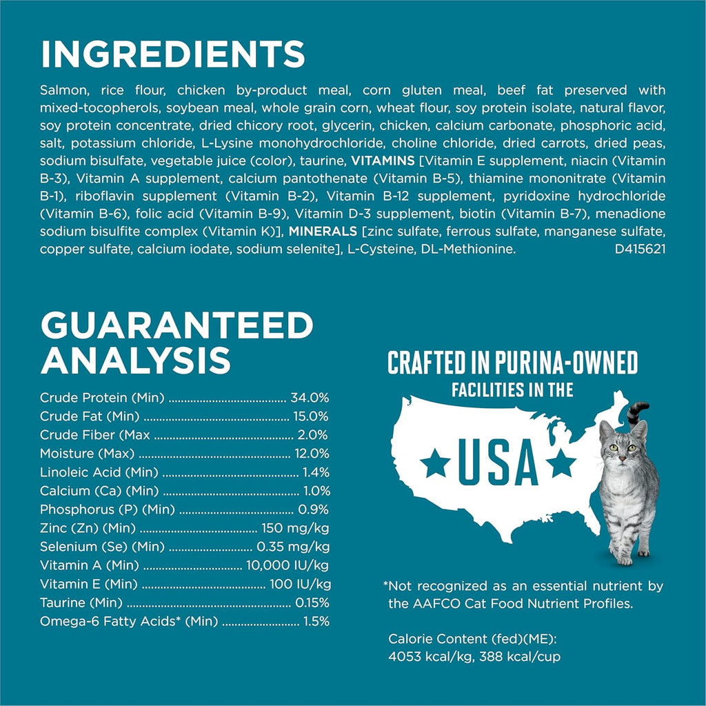 Purina ONE Natural Dry Cat Food, Tender Selects Blend With Real Salmon - 7