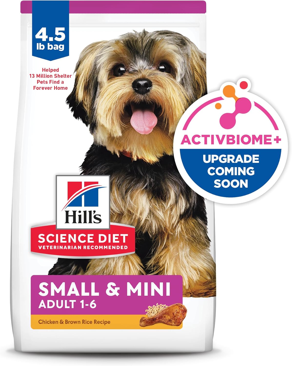 Hill's Science Diet Adult 1-6 Small & Mini Dry Dog Food, Chicken & Brown