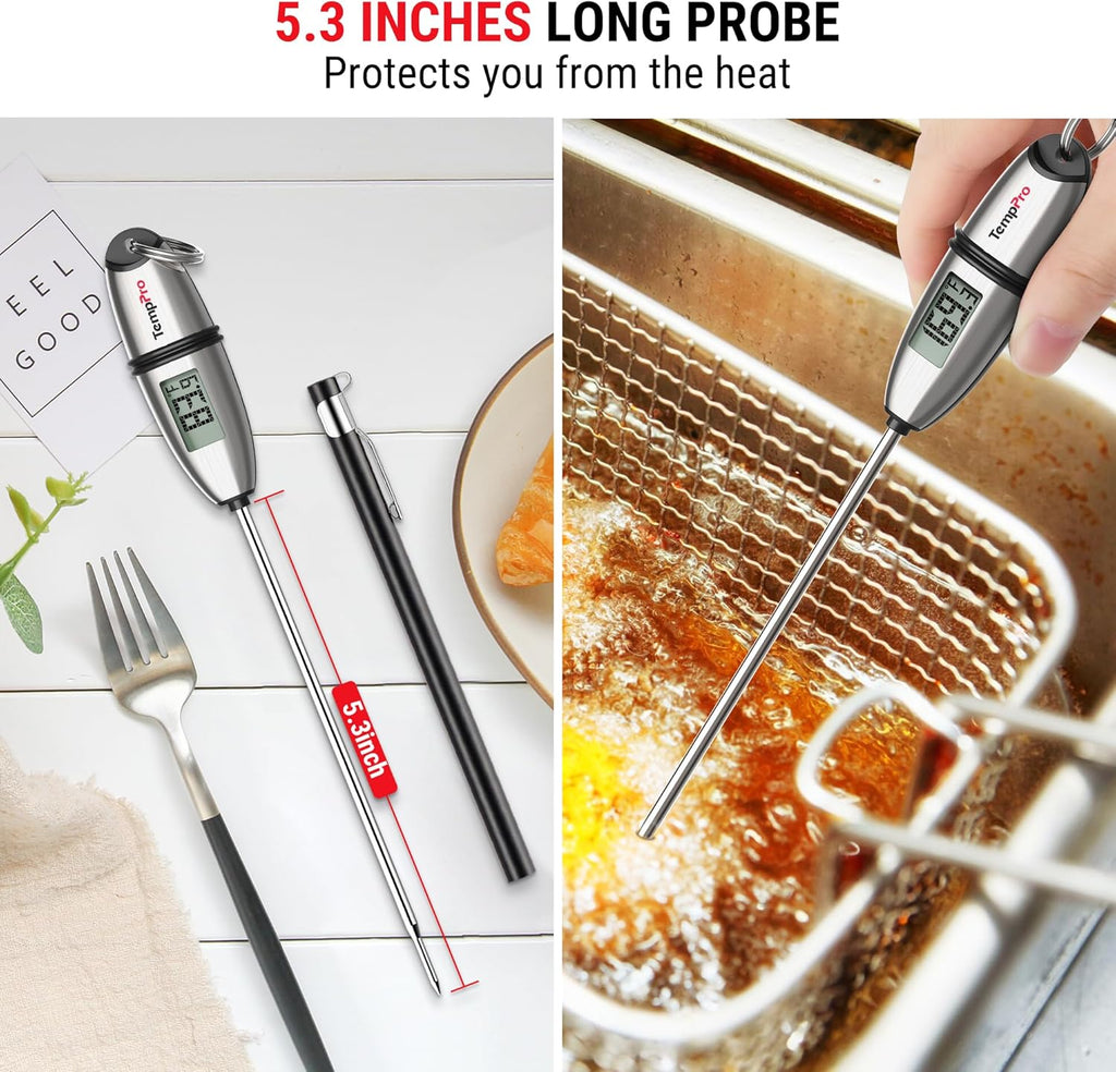 TempPro TP02S Digital Food Thermometer for Cooking Bread Baking Sourdough