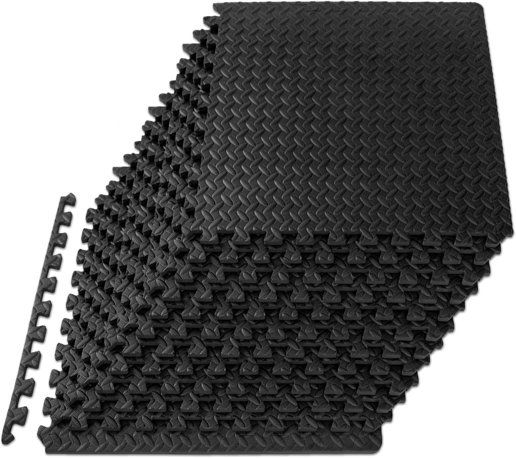 ProsourceFit Puzzle Exercise Mat å? in, EVA Interlocking Foam Floor Tiles for