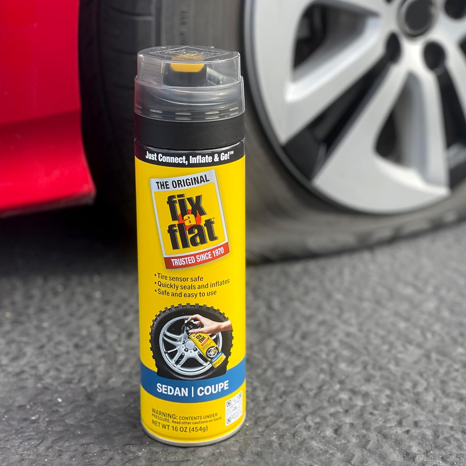 Fix-A-Flat S60420 Aerosol Emergency Flat Tire Repair and Inflator, for