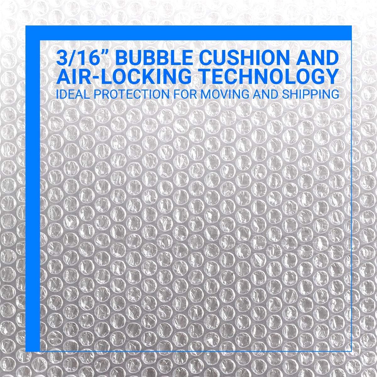 Bubble Cushioning Wrap Rolls, 3/16" x 12" x 72' ft Total 2 Rolls of 36 Feet