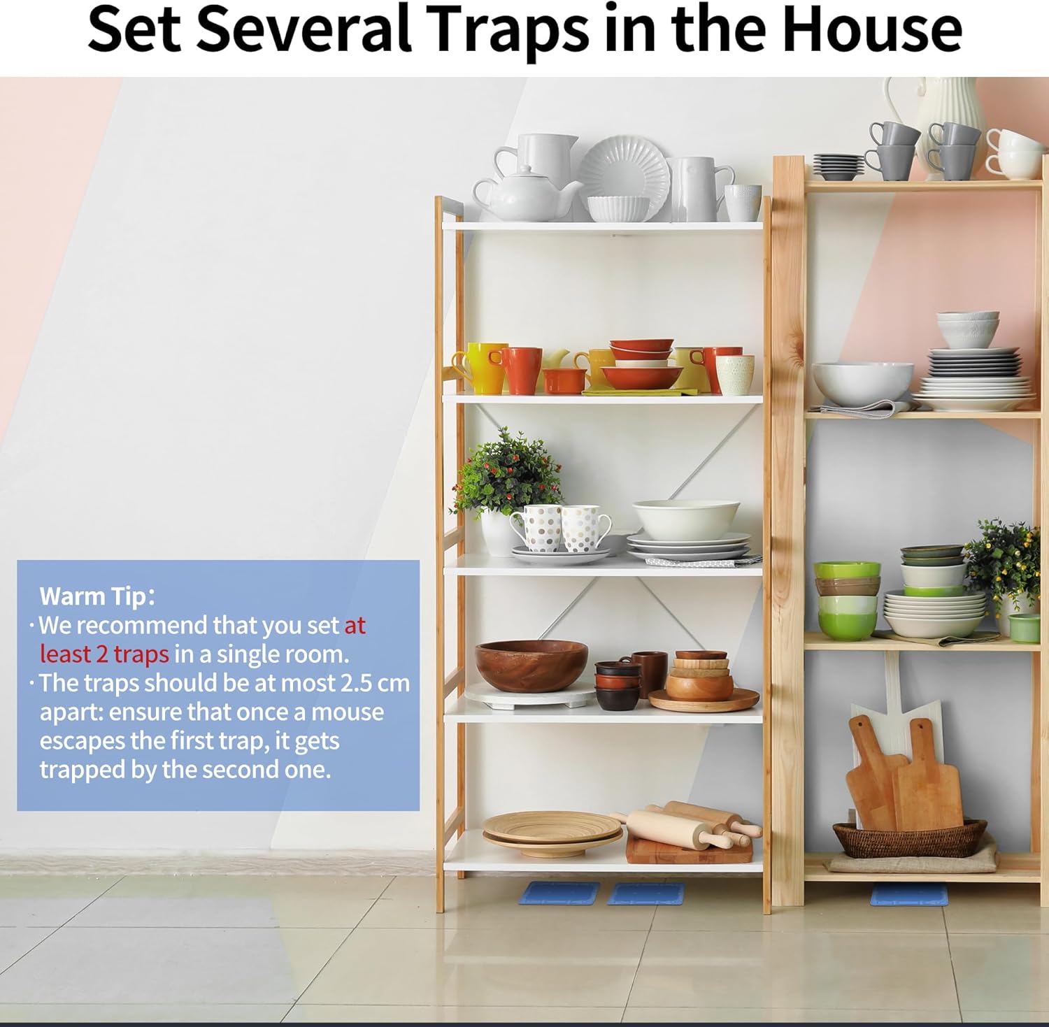 LULUCATCH Mouse & Insect Traps 12 Pack, Heavier Sticky Traps with Non-Toxic