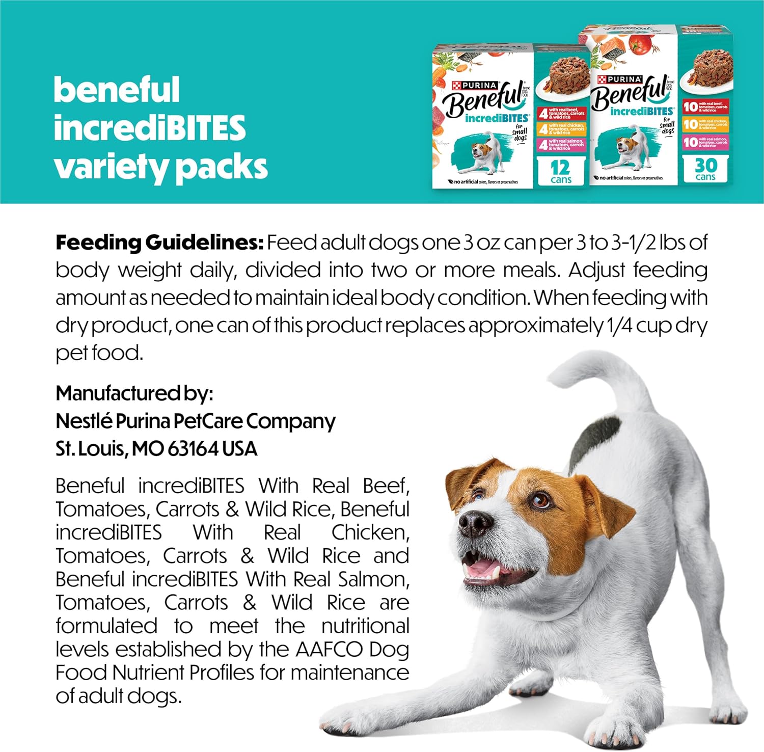 Beneful Purina Small Breed Wet Dog Food Variety Pack, IncrediBites With Real
