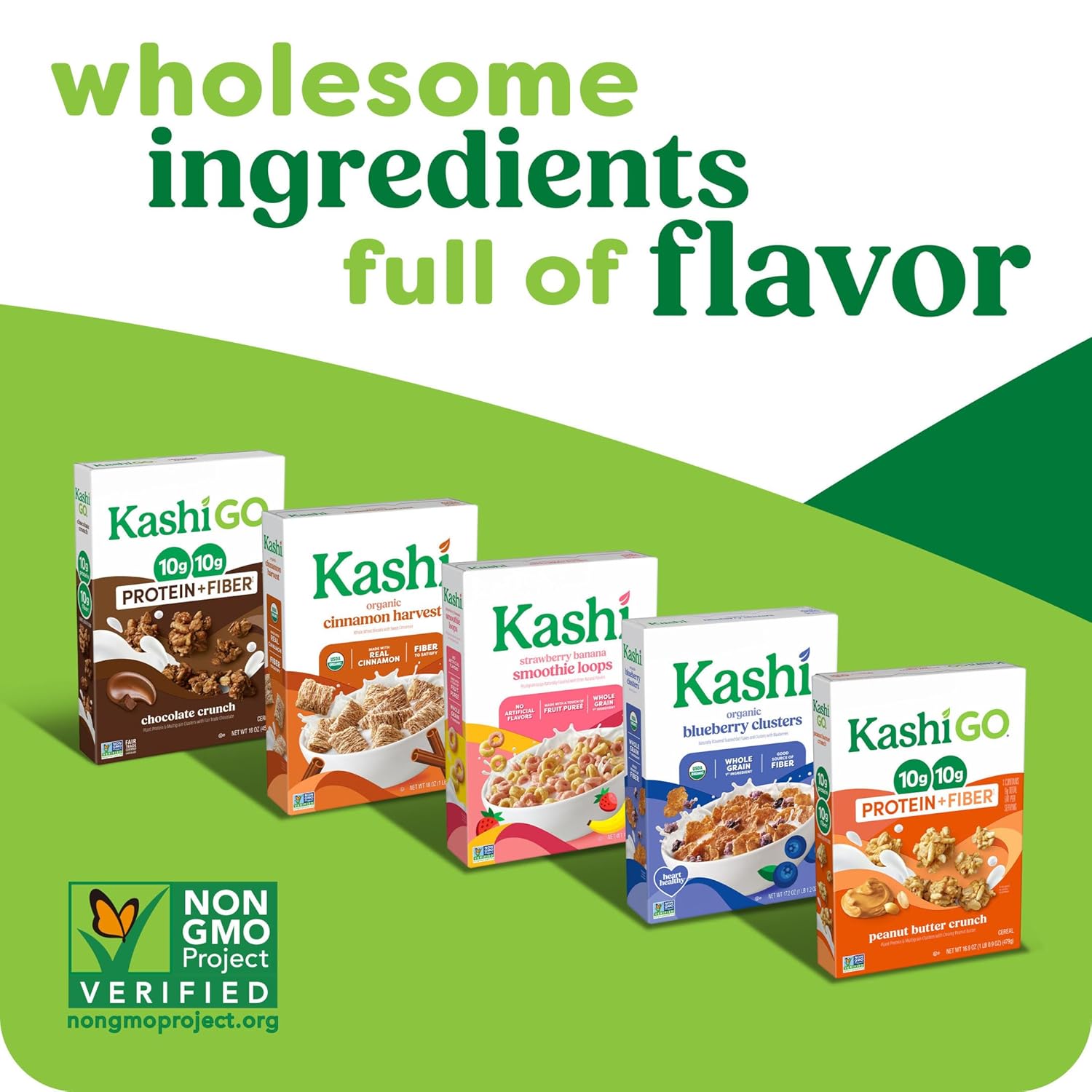 Kashi GO Protein Cereal, 10g Protein, 10g Fiber, Peanut Butter Crunch, 16.9oz
