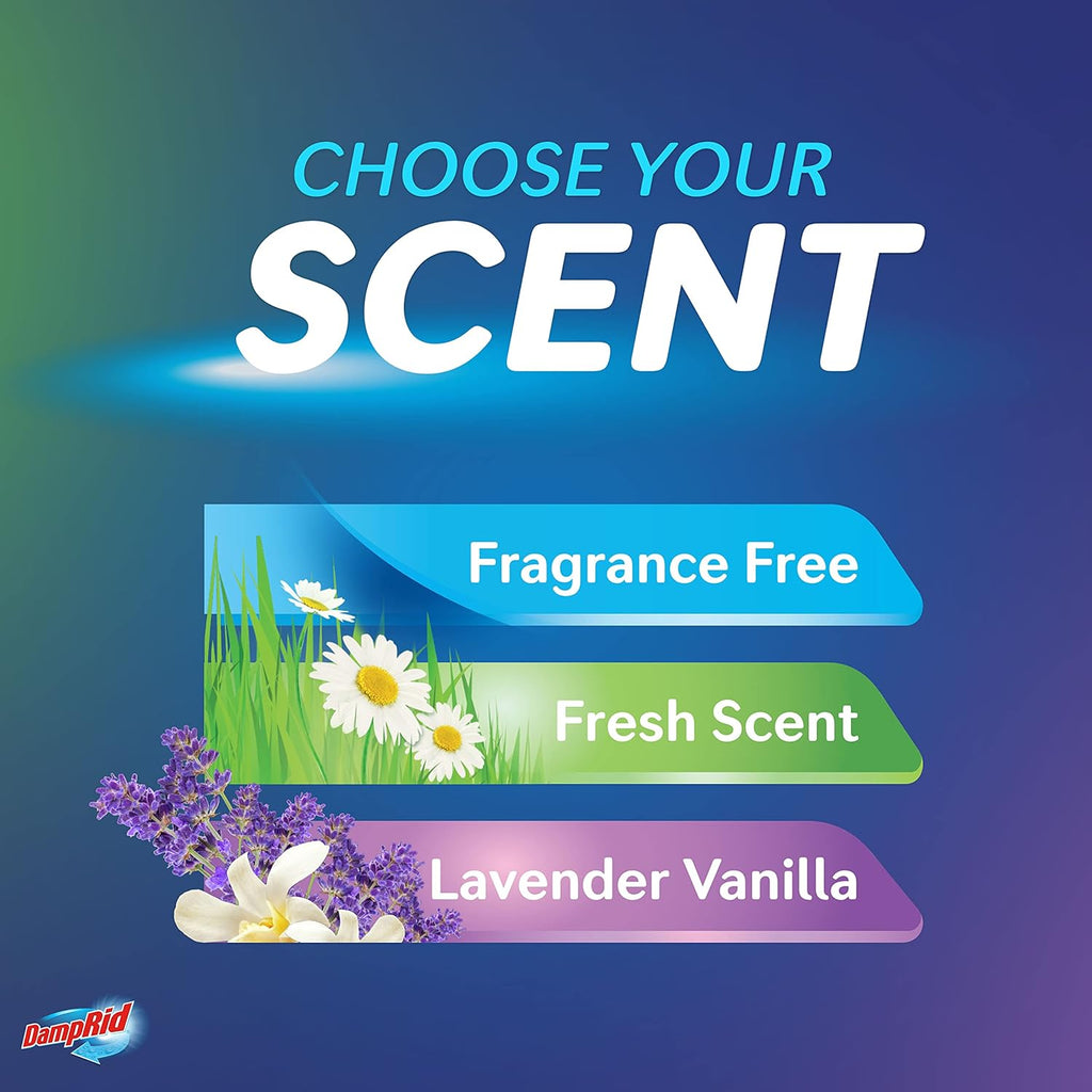 DampRid Lavender Vanilla Hanging Moisture Absorber, 16 oz., 3 Pack