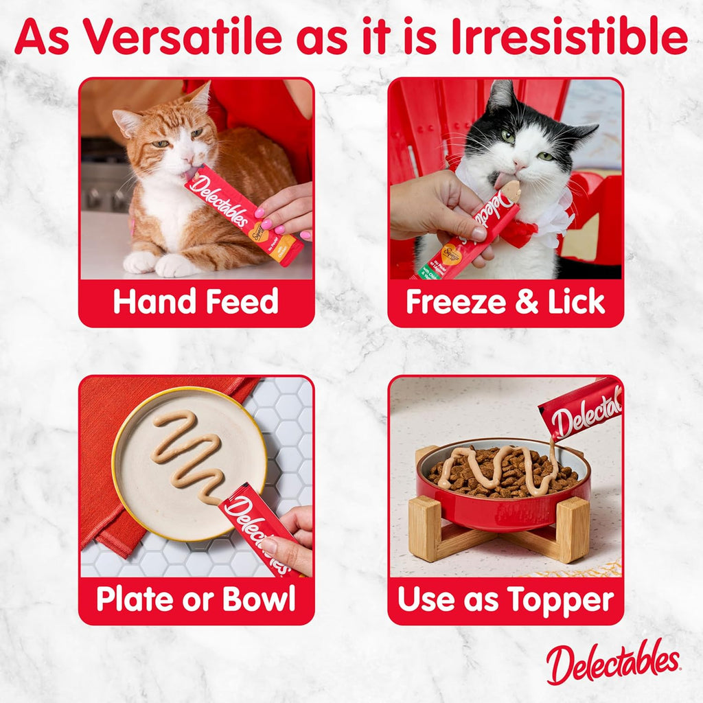 Delectables Squeeze Up Variety Pack, Creamy Squeezable Puree, Lickable Wet