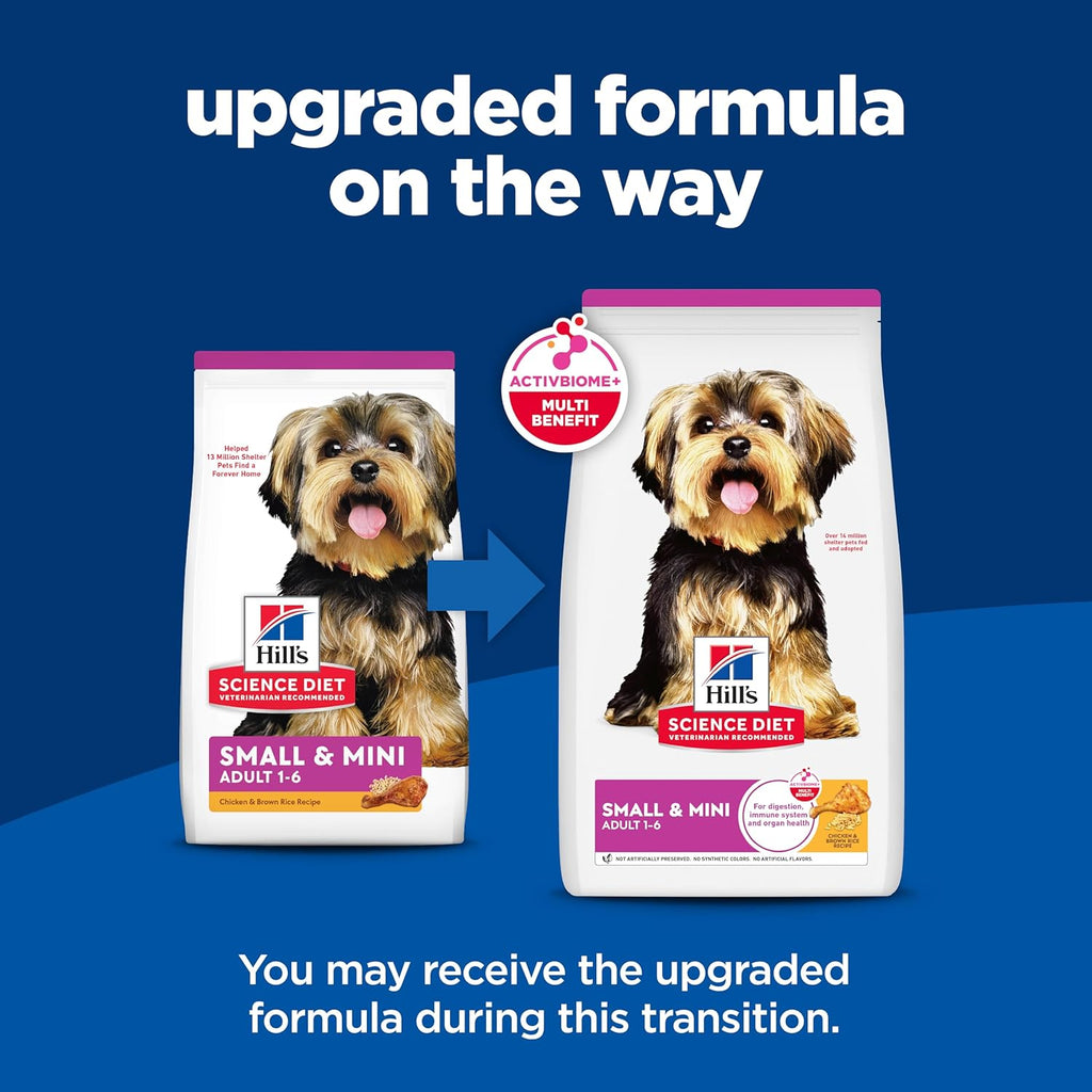 Hill's Science Diet Adult 1-6 Small & Mini Dry Dog Food, Chicken & Brown