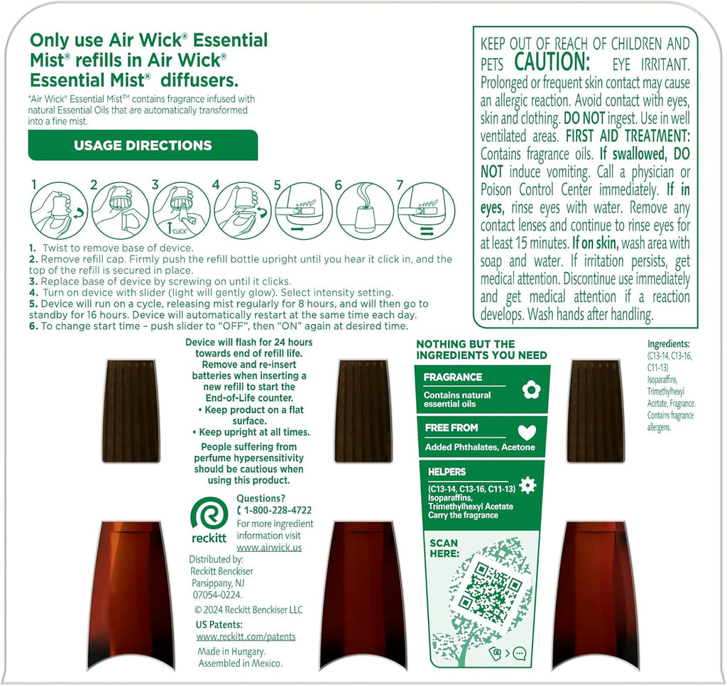 AIR WICK Essential Mist - Triple Refill Multi-Fragrance Pack Spring (3X.67)