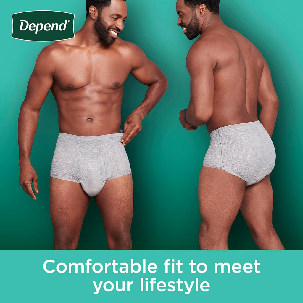 Depend Fresh Protection Adult Diapers, Incontinence Underwear for Men