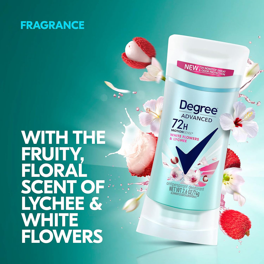 Degree Advanced Protection Antiperspirant Deodorant White Flowers & Lychee