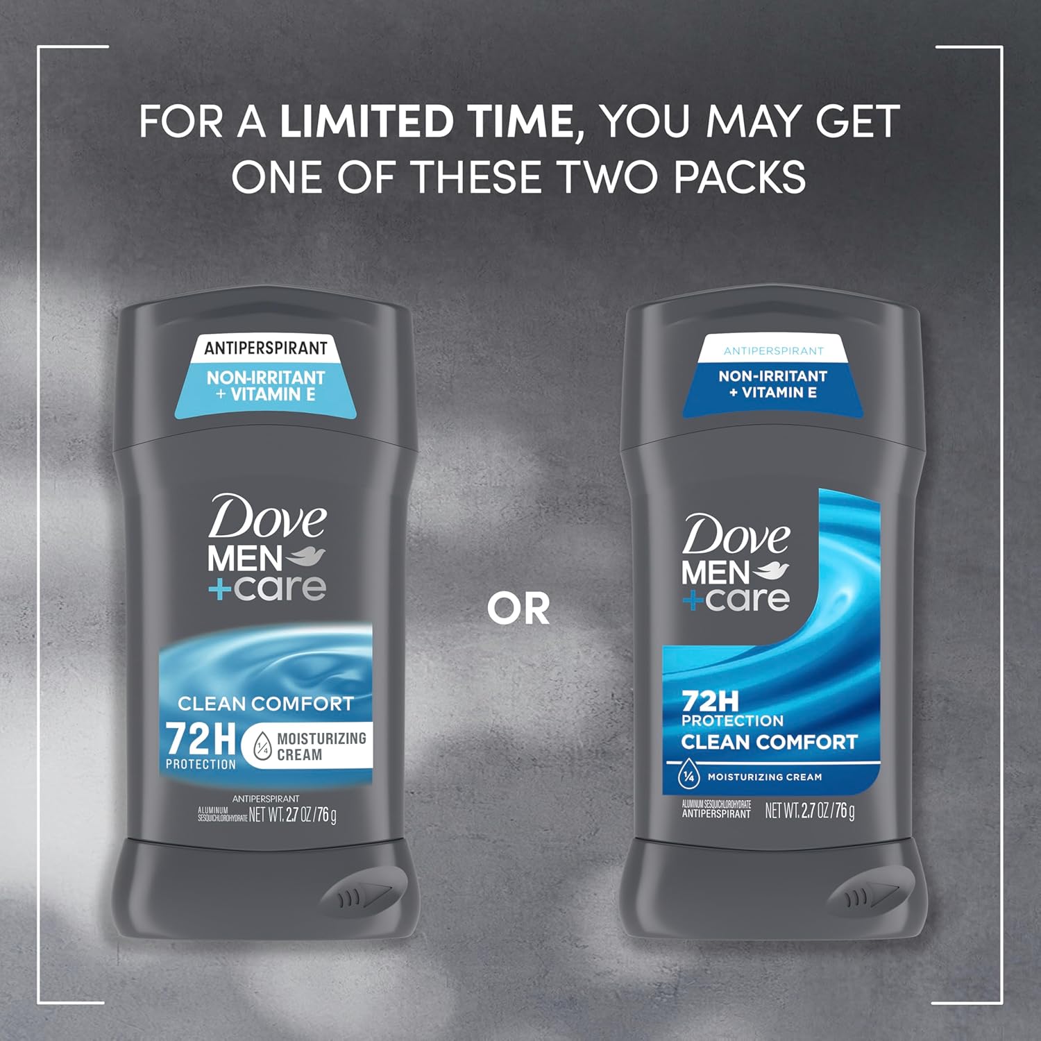 Dove Men+Care Antiperspirant Deodorant Stick 4 Count Clean Comfort 72-Hour