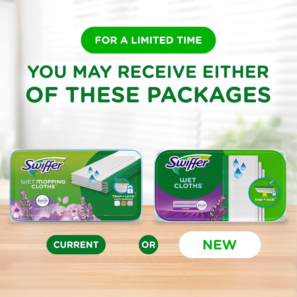 Swiffer Sweeper Wet Mopping Cloth Multi Surface Refills, Mops for Floor