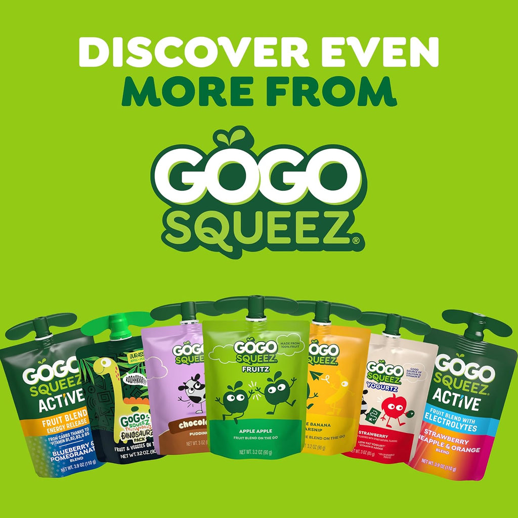 GoGo squeeZ yogurtZ Variety Pack, Strawberry & Banana, 3 oz (Pack of 20)
