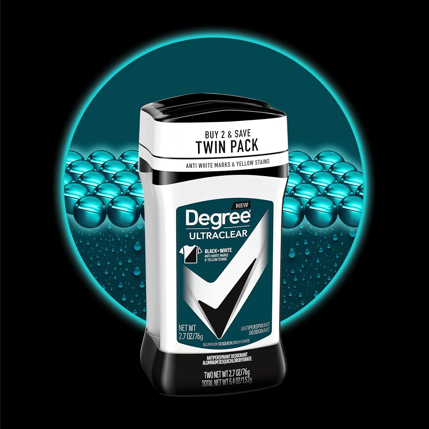 Degree Men UltraClear Antiperspirant Deodorant Black+White 2 Count 72-Hour