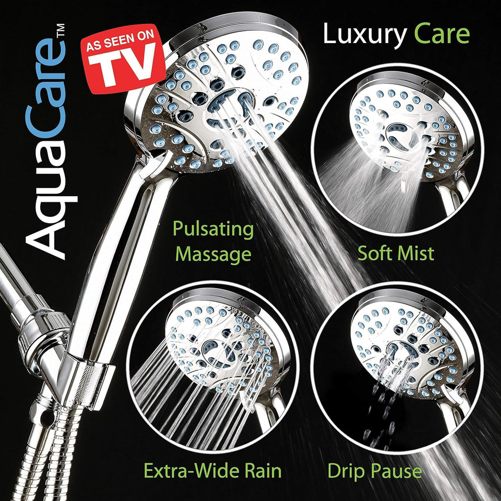 AquaCare High Pressure 8-mode Handheld Shower Head - Anti-clog Nozzles