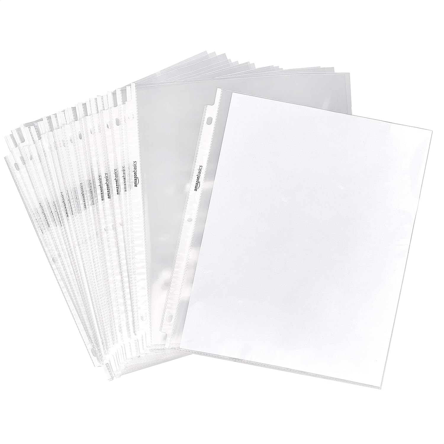 Amazon Basics Sheet Protectors for 3 Ring Binder, Heavyweight, Acid-Free