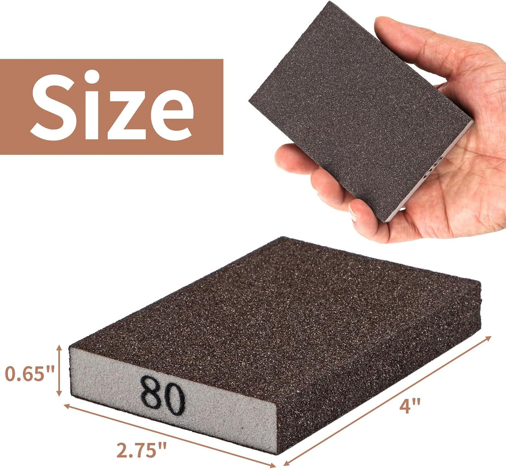 8 Pack Sanding Sponge, Sanding Blocks 60/80/120/220 Grit Assortment, Sand