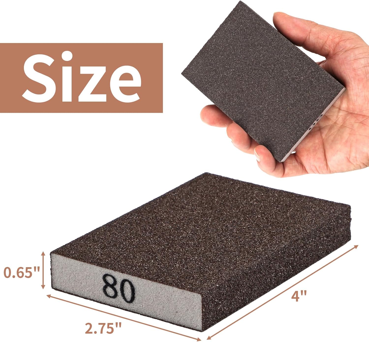 8 Pack Sanding Sponge, Sanding Blocks 60/80/120/220 Grit Assortment, Sand