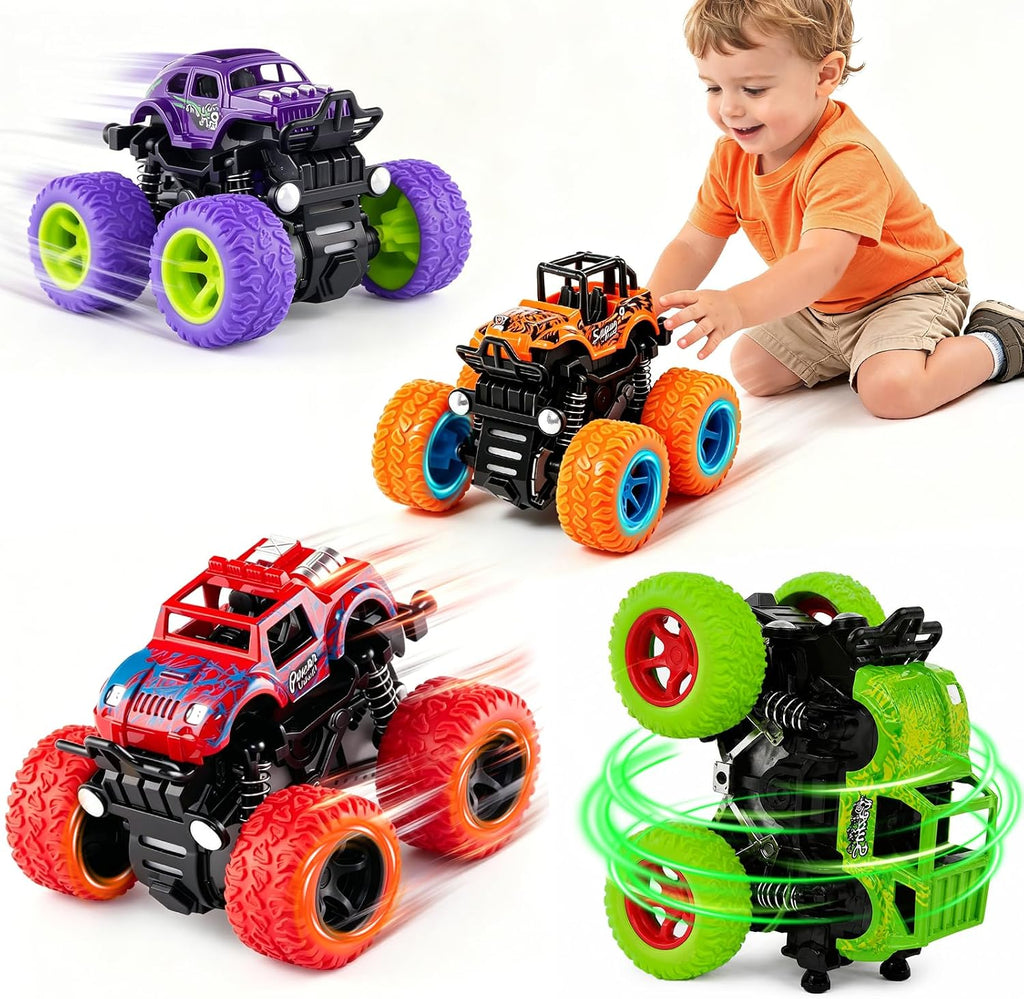 4 Pack Monster Trucks Toys for Boys 2 3 4 5 6 7 Year Old