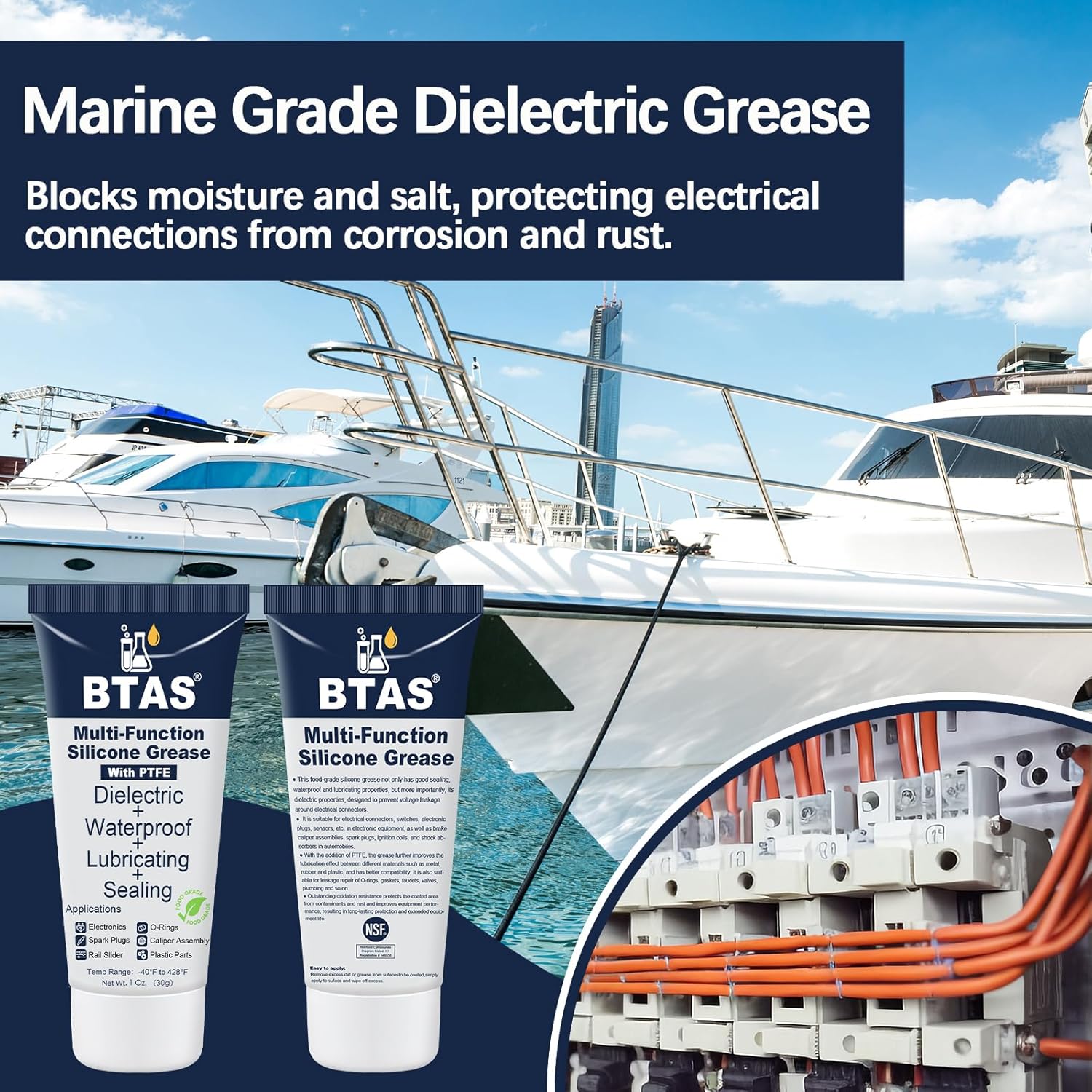 BTAS Dielectric Grease for Electrical Connectors Automotive Spark Plug Boot