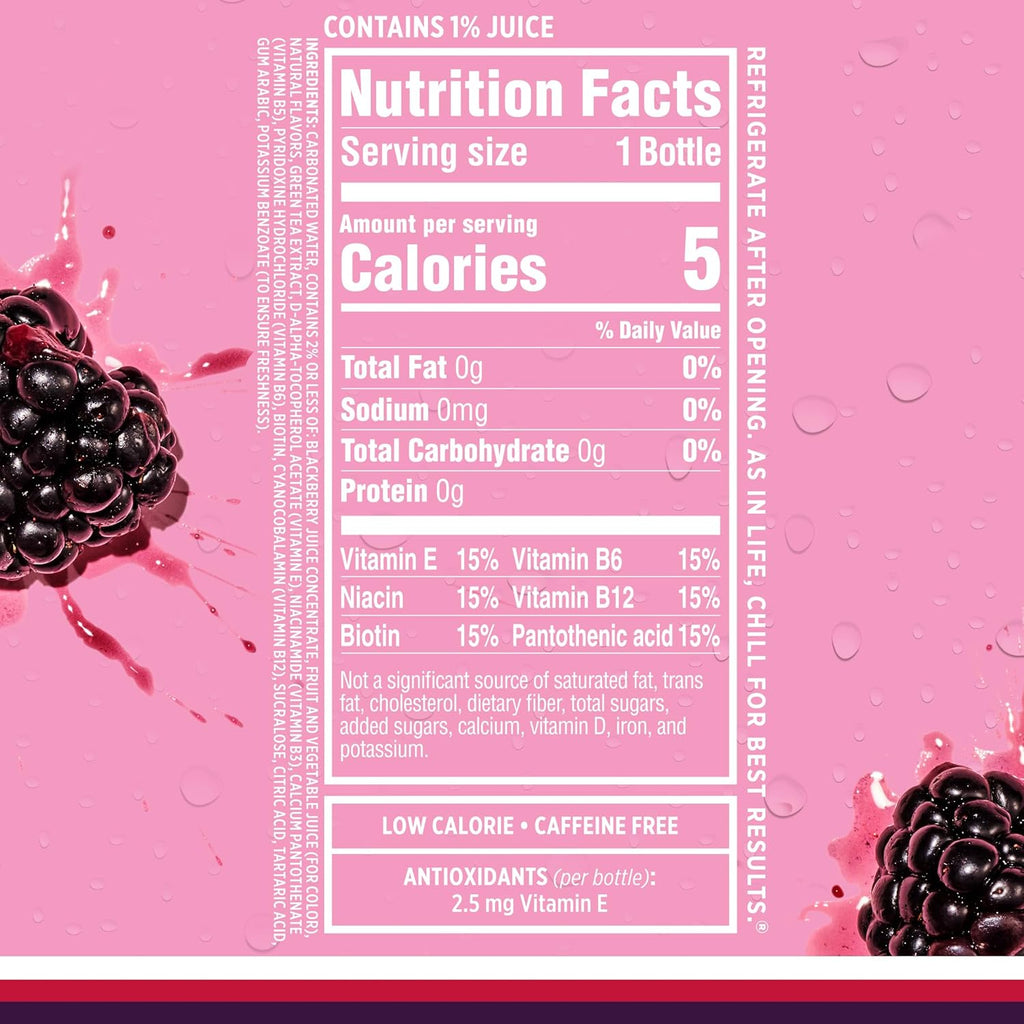 Sparkling Ice, Black Raspberry Sparkling Water, Zero Sugar Flavored Water
