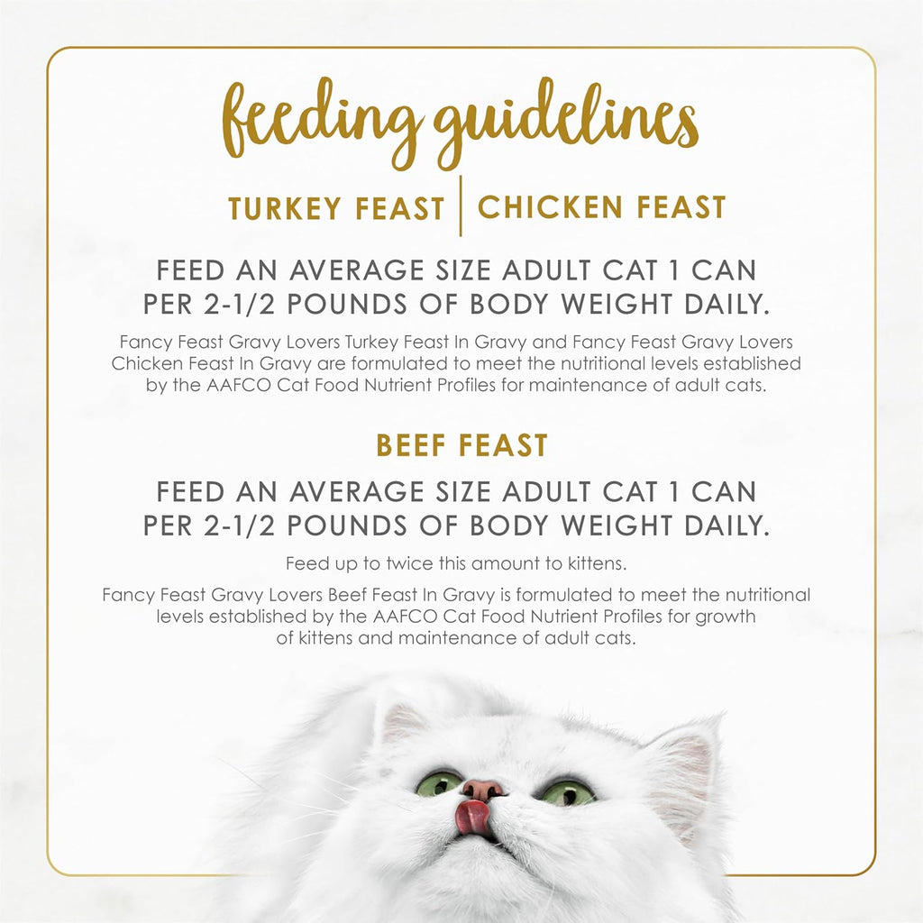 Purina Fancy Feast Gravy Lovers Poultry and Beef Grilled Gourmet Wet Cat Food