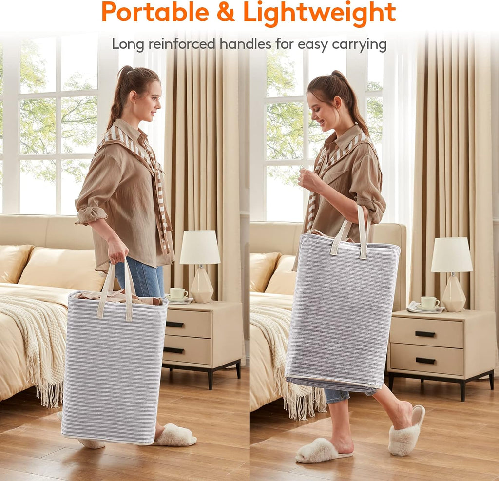 Lifewit 2 Pack Laundry Basket 80L Each, Collapsible Clothes Hamper with