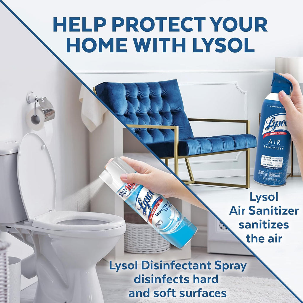 Lysol Bundle containing x2 Lysol Disinfectant Spray for Hard and Soft
