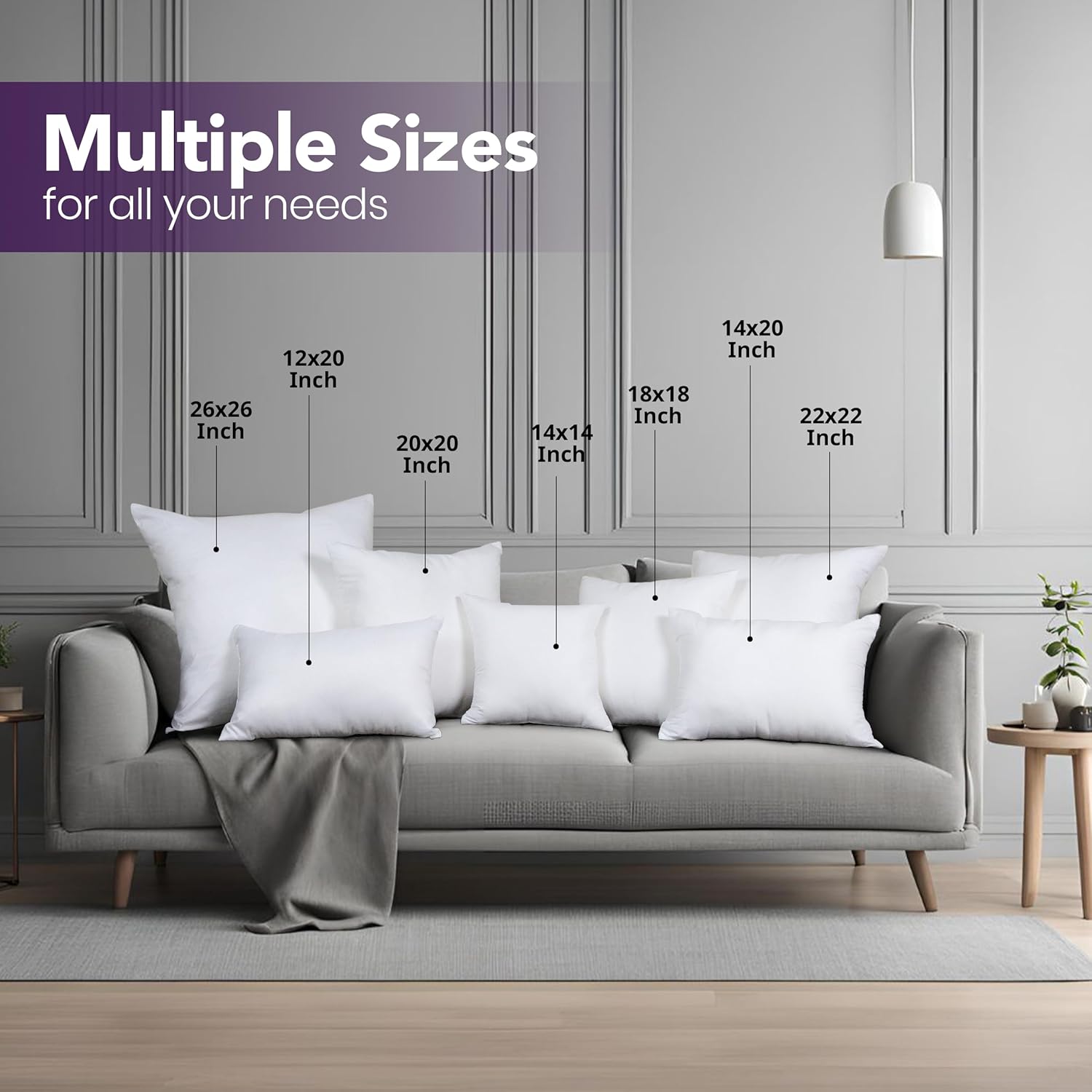 Utopia Bedding 18x18 Pillow Inserts, Set of 2, White ‰ÛÒ Indoor Decorative