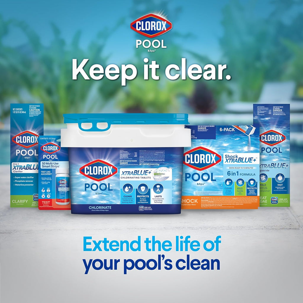 Cloroxå¨ Pool&Spa‰ã¢ Shock XTRABLUEå¨ Plus, Kills Bacteria & Algae in