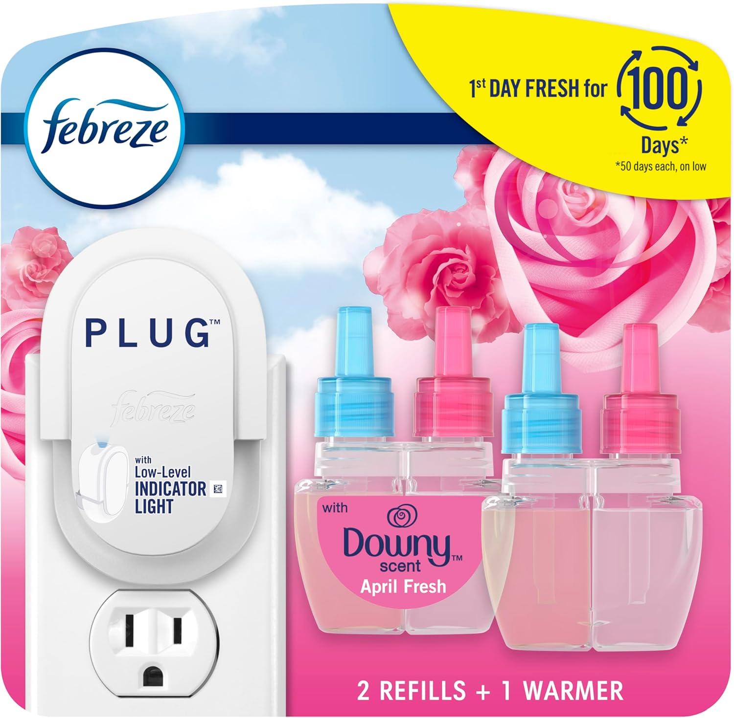 Febreze Plug-In Air Freshener, Odor-Fighting Scented Oil Starter Kit, Air
