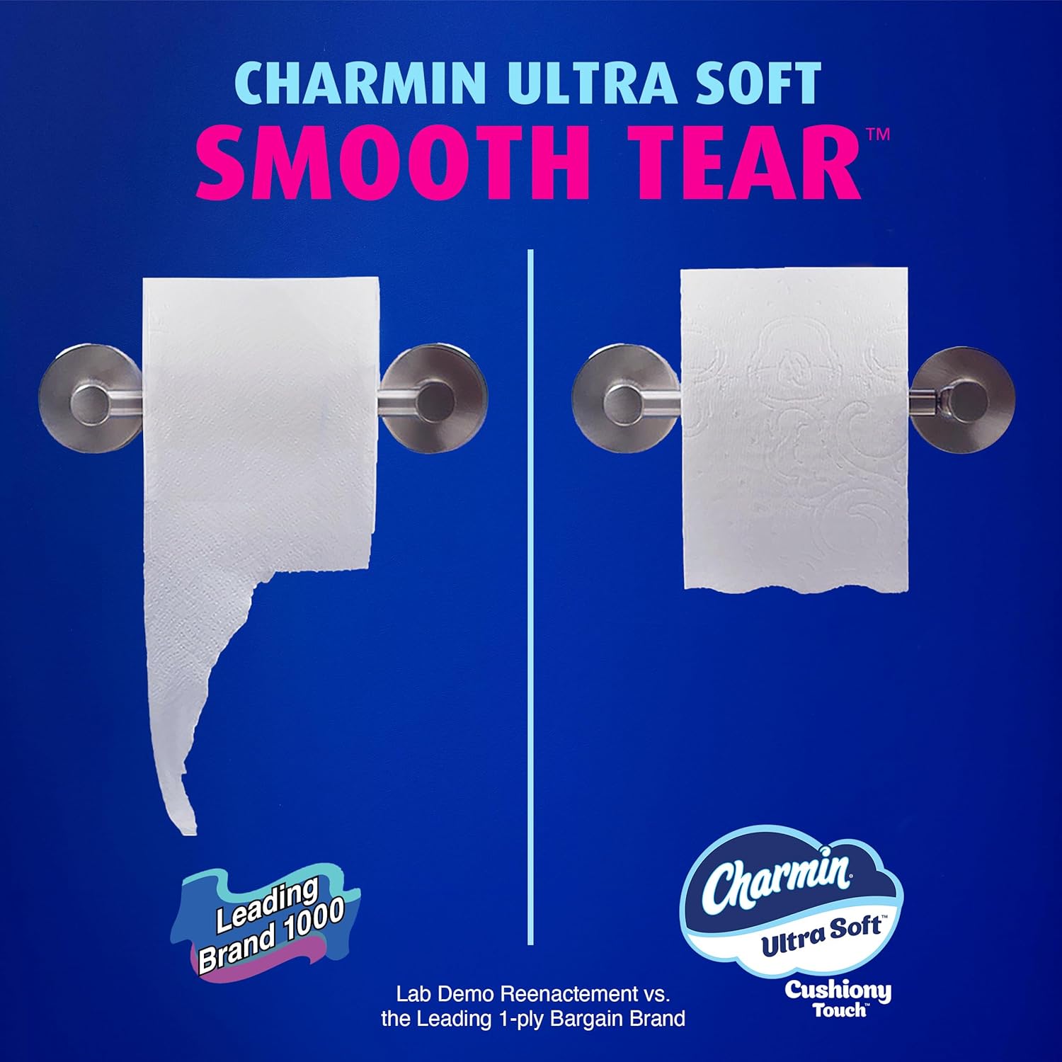 Charmin Ultra Soft Cushiony Touch Toilet Paper, 24 Family Mega = 123 Regular