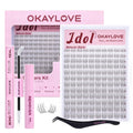 OKAYLOVE Idol Natural Lash Clusters Kit Clear Band Eyelash Clusters Kit CC