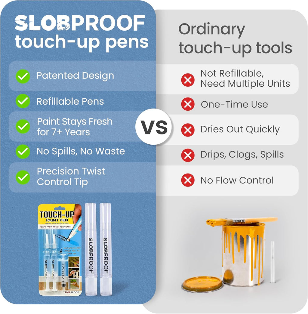 Slobproof Refillable Touch-Up Paint Pen, Mess-Free, Reusable Wall Paint