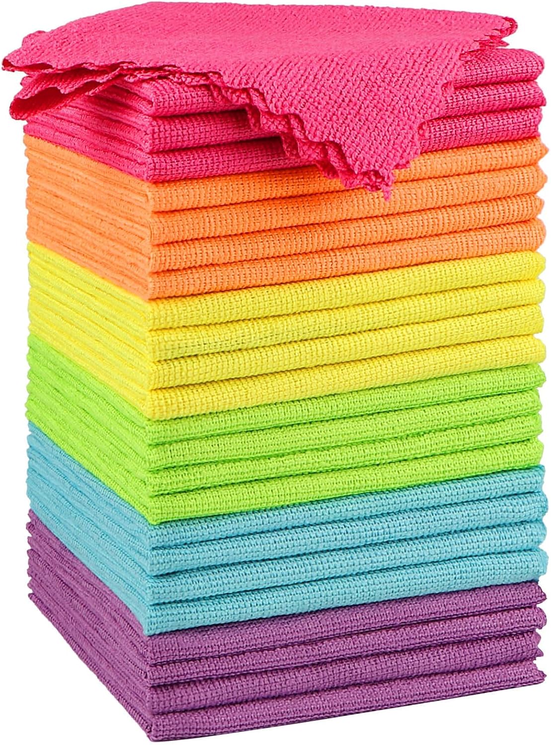 Orighty Microfiber Cleaning Cloth, 24 Pack Highly Absorbent Cleaning Rags