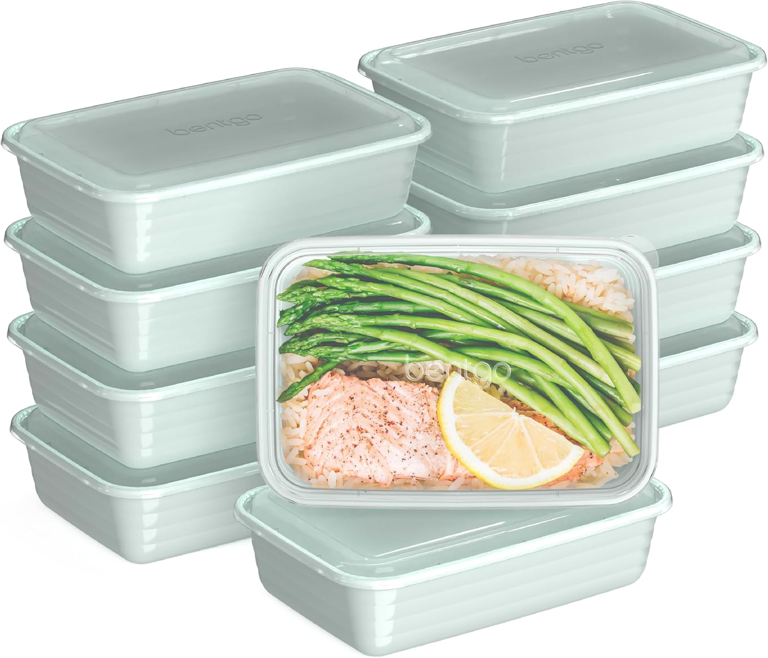 Bentgo Prep - 20-Piece 1-Compartment Reusable Meal Prep Containers with Lids