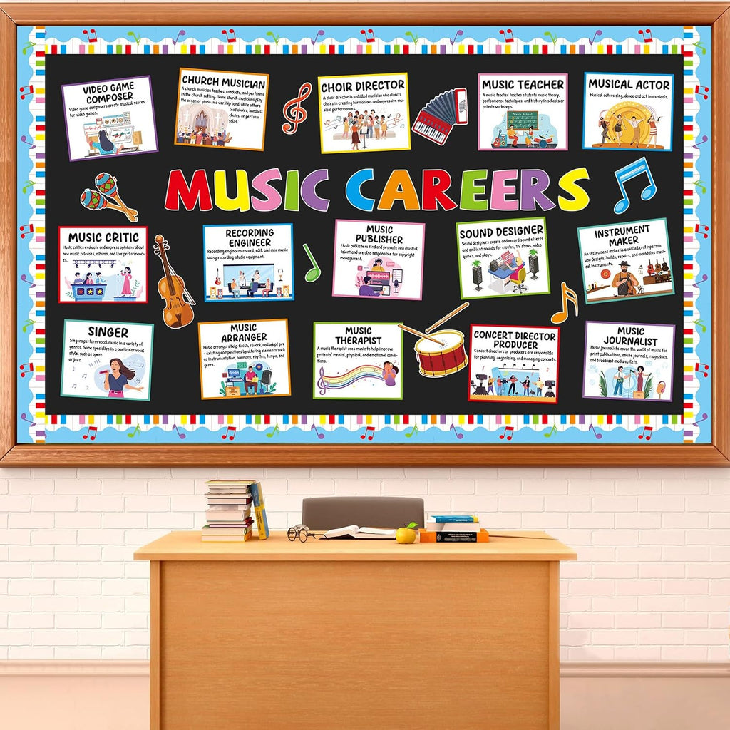 Music Career Bulletin Board Set Inspirational Musical Posters Music Classroom