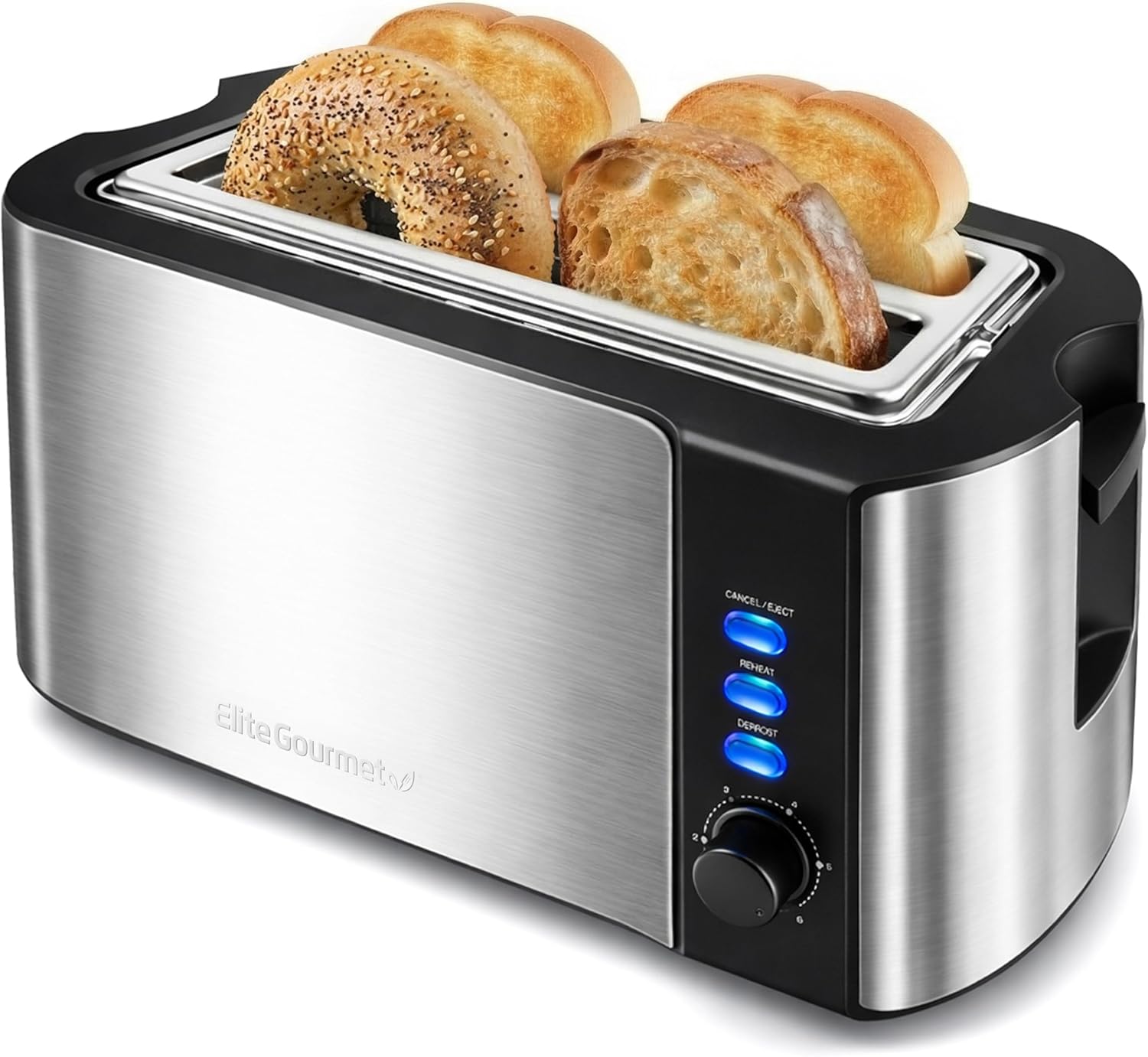 Elite Gourmet ECT-3100 4-Slice Long Slot Toaster