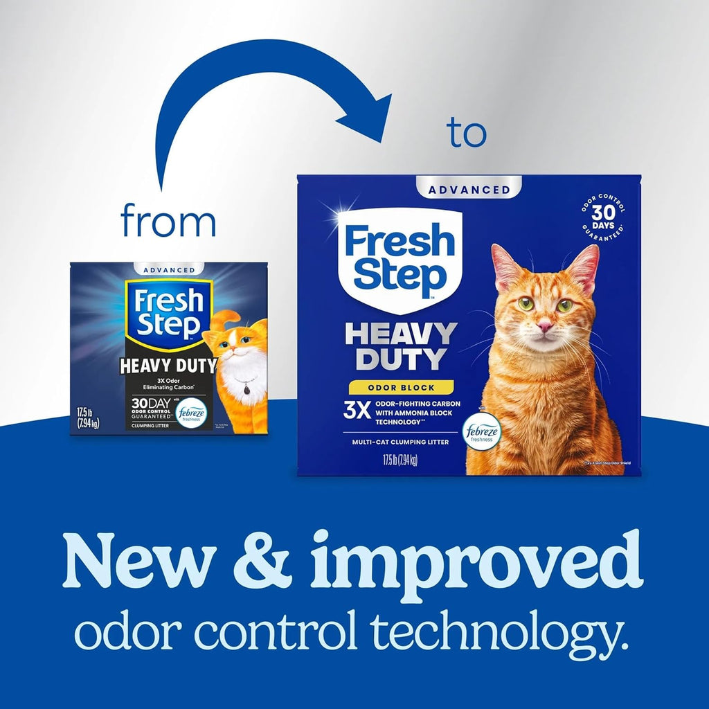 Fresh Step Heavy Duty Odor Block Advanced Multi Cat Clumping Litter with