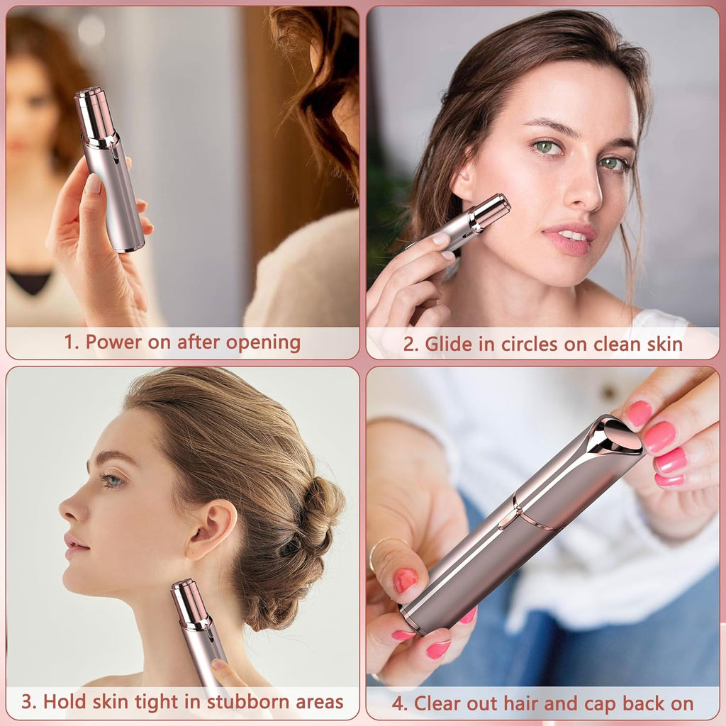 Facial Hair Remover for Women - as Seen on TV Painless Face Shaver - Electric
