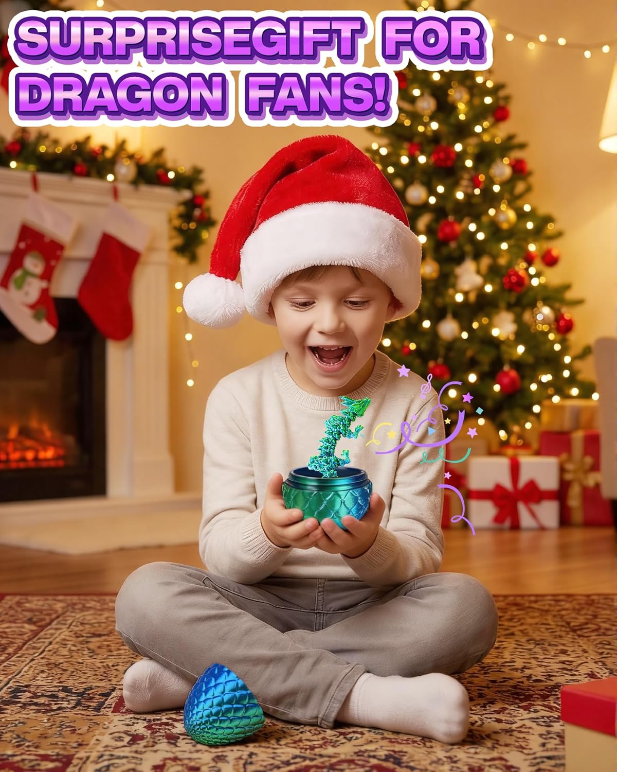 12PACK 3D Printed Dragon Eggs, Easter Basket Stuffers for Children and Teens