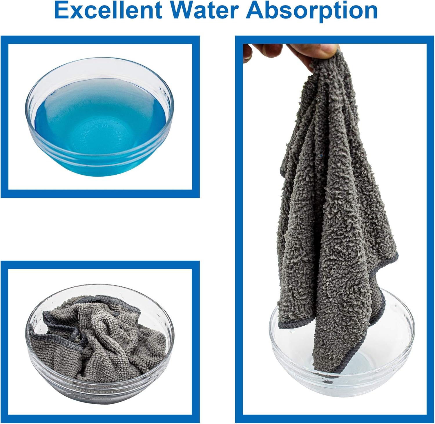 FIXSMITH Microfiber Cleaning Cloth - Pack of 8, Size: 12 x 16 in